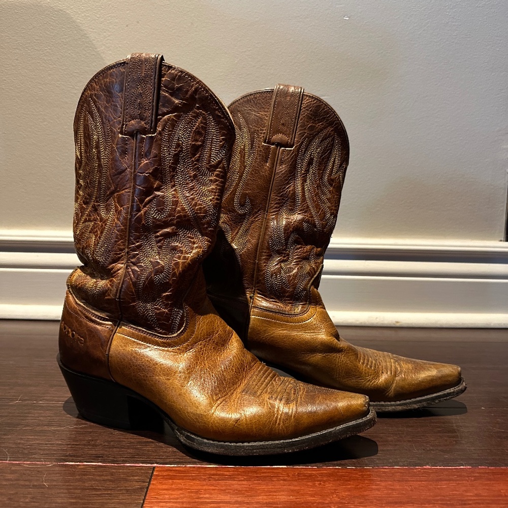 Cowboy Cowgirl Country & Western Boots Tan Woman Size 7